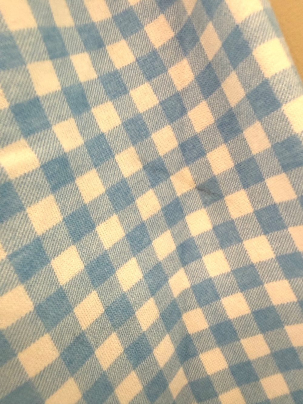NWOT Living Fully Co Gingham Lightweight Sweatshirt Blue White Popsicle Top S - Picture 11 of 11